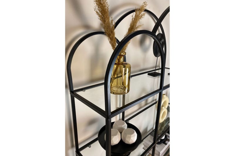 Hu Bokhylle 100 cm - Sort/Gjennomsiktig - Oppbevaring - Hylle - Bokhylle