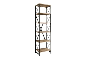Hyler NO_BRAND Bokhylle Suadiye Atlantic Pine / Svart Grey Colored Wood, Svart - Oppbevaring - Hylle - Bokhylle