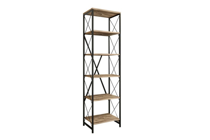 Hyler NO_BRAND Bokhylle Suadiye Atlantic Pine / Svart Grey Colored Wood, Svart - Oppbevaring - Hylle - Bokhylle