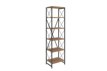 Hyler NO_BRAND Bokhylle Suadiye Atlantic Pine / Svart Grey Colored Wood, Svart - Oppbevaring - Hylle - Bokhylle