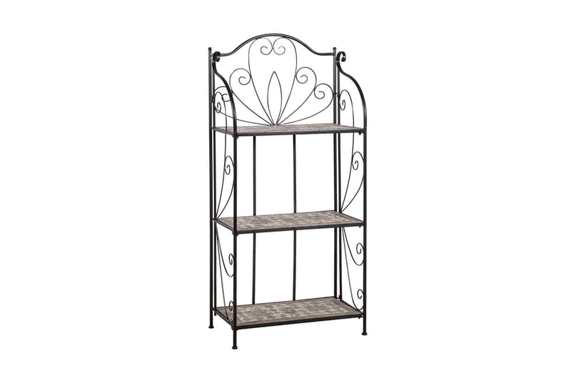 Hylle MOSAIC 60x30xH128cm mørkegrå/brun