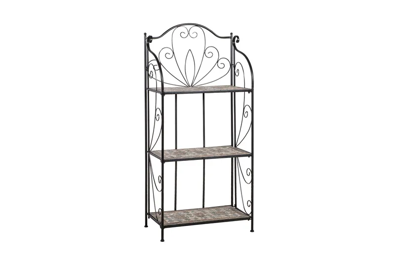 Hylle MOSAIC 60x30xH128cm mørkegrå/brun