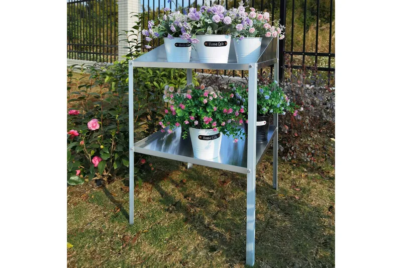 Drivhushylle 56x56x92 cm - Sølv - Oppbevaring - Hylle - Hagehylle