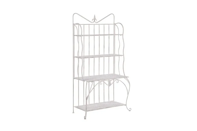 Plantehylle 4 hyller metall lyst beige PAVONA, Beige