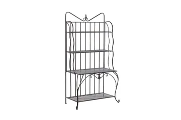 Plantehylle 4 hyller metall svart PAVONA - Svart - Oppbevaring - Hylle - Hagehylle
