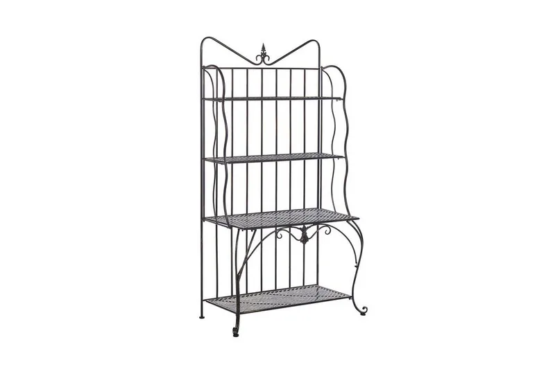 Plantehylle 4 hyller metall svart PAVONA - Svart - Oppbevaring - Hylle - Hagehylle
