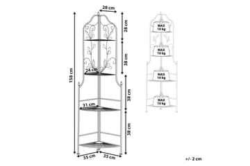 Ternengo Hjørnehylle 35x35 cm - Metall/Svart - Oppbevaring - Hylle - Hagehylle