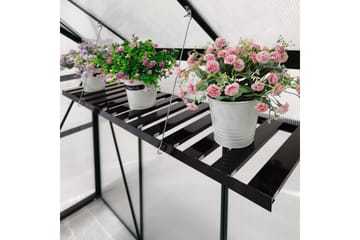 Vegghengt hylle 126x30,5x3 cm - Svart - Oppbevaring - Hylle - Hagehylle