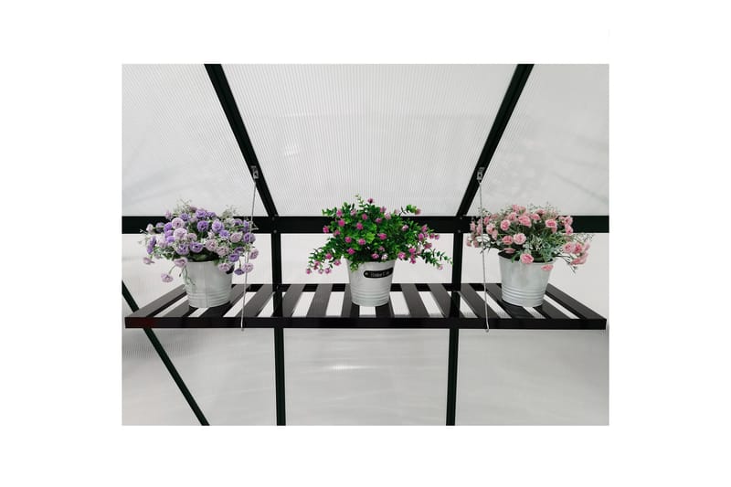 Vegghengt hylle 126x30,5x3 cm - Svart - Oppbevaring - Hylle - Hagehylle