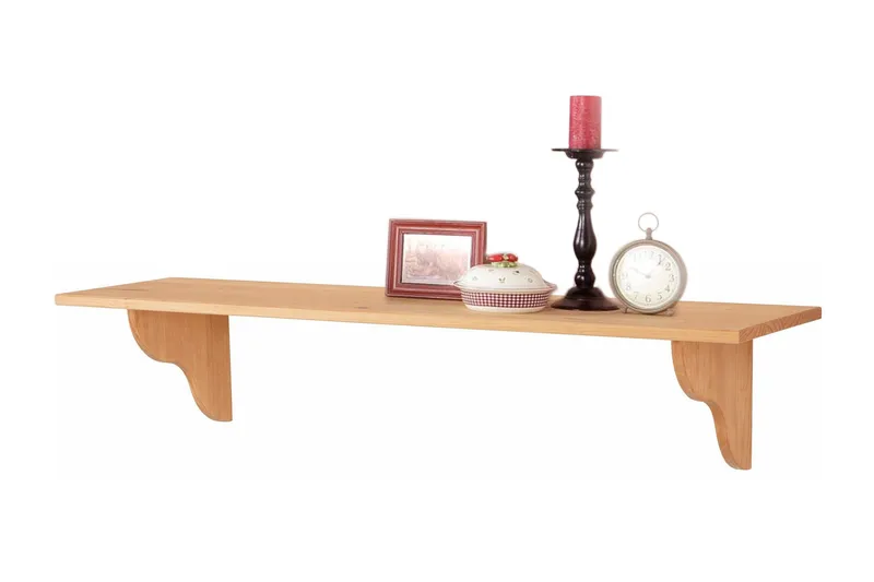 Ayala Hylle 120 cm - Lysebrun - Oppbevaring - Hylle - Vegghylle