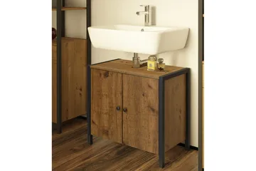 Brayden Tvättställ 60 cm - Brun/Svart - Oppbevaring - Oppbevaring til baderom - Servantskap & kommode