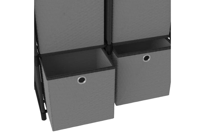 Displayhylle med 5 kuber og bokser svart 103x30x72,5cm stoff - Svart - Hyllesystem