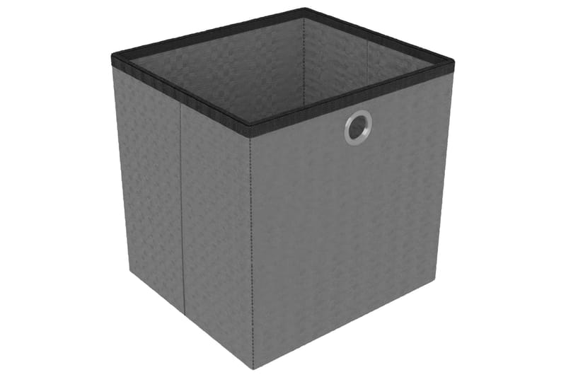 Displayhylle med 6 kuber og bokser svart 103x30x72,5cm stoff - Svart - Hyllesystem