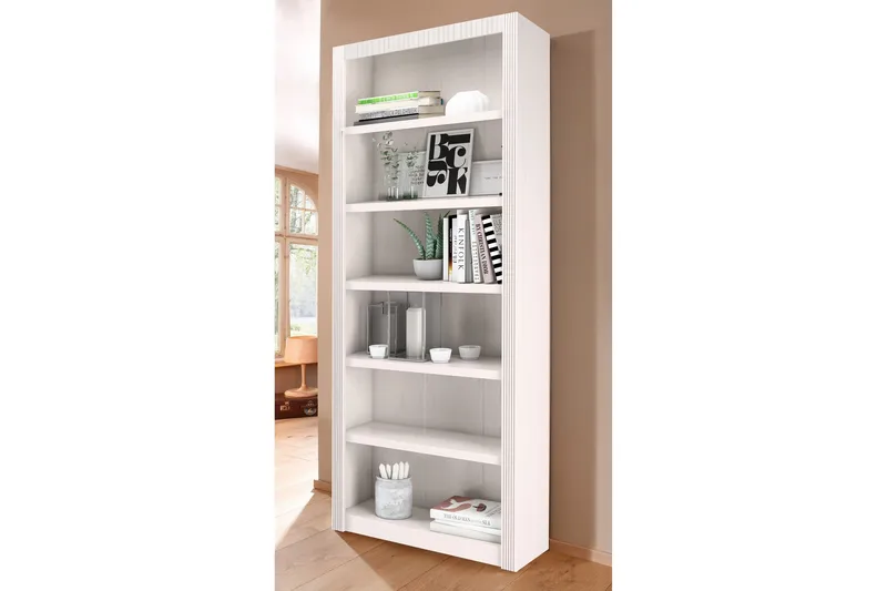 Minturn Bokhylle 82,5 cm Bredde - Hvit - Oppbevaring - Hylle - Bokhylle