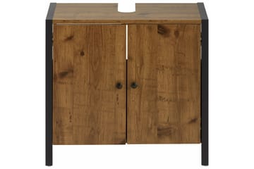 Tvättställ Henika 60 cm - Brun|Svart - Oppbevaring - Hylle - Hyllesystem