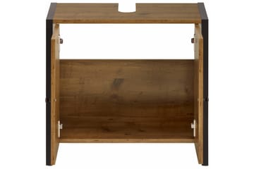 Tvättställ Henika 60 cm - Brun|Svart - Oppbevaring - Hylle - Hyllesystem