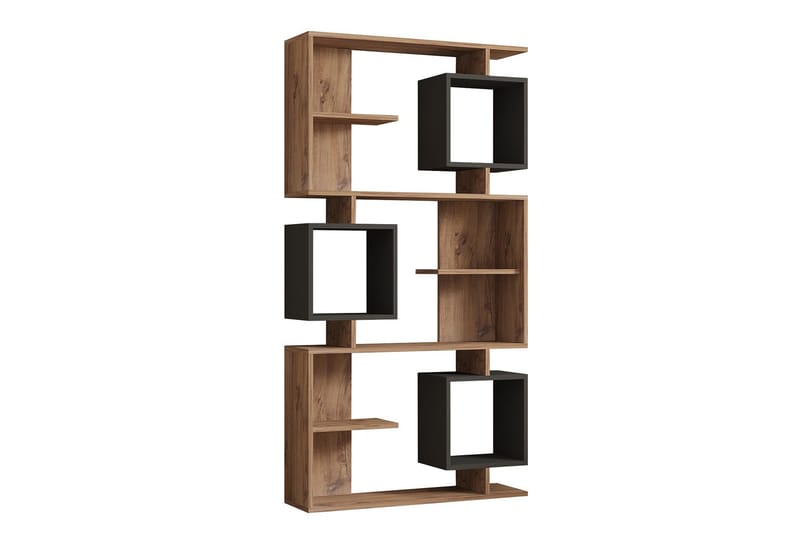 Icardi Bokhylle 90 cm - Brun/Antrasitt - Oppbevaring - Hylle - Bokhylle