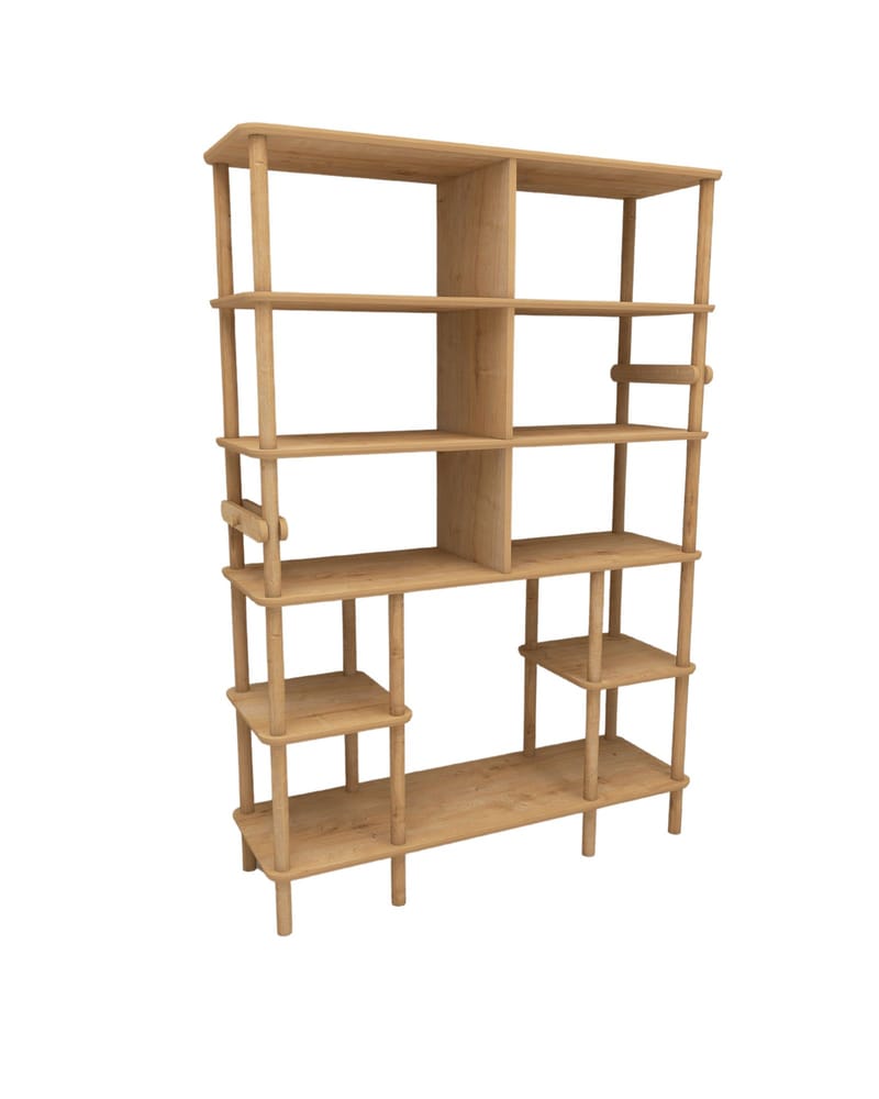 Icterina Bokhylle 120 cm i Eik, Brun