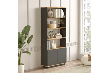 Jaivind Bokhylle 75 cm - Brun/Antrasitt - Oppbevaring - Hylle - Bokhylle