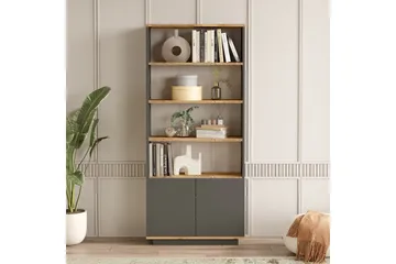 Jaivind Bokhylle 75 cm - Brun/Antrasitt - Oppbevaring - Hylle - Bokhylle