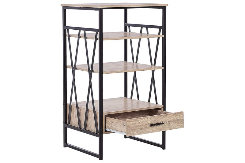 Keene Bokhylle 56 cm i Eik - Lysebrun - Oppbevaring - Hylle - Bokhylle