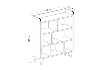 Kesto Bokhylle 90 cm - Hvit - Oppbevaring - Hylle - Bokhylle