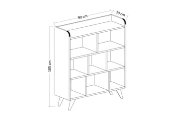 Kesto Bokhylle 90 cm - Hvit - Oppbevaring - Hylle - Bokhylle