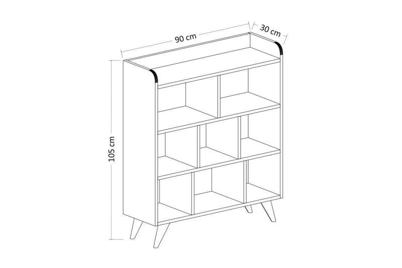 Kesto Bokhylle 90 cm - Hvit - Oppbevaring - Hylle - Bokhylle