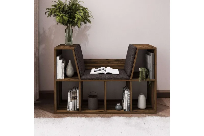 Kylen Bokhylle 103 cm - Valnøtt - Oppbevaring - Hylle - Bokhylle