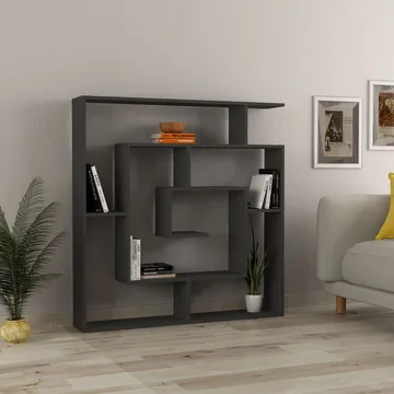 Labirent Bokhylle 125 cm - Antrasitt - Oppbevaring - Hylle - Bokhylle