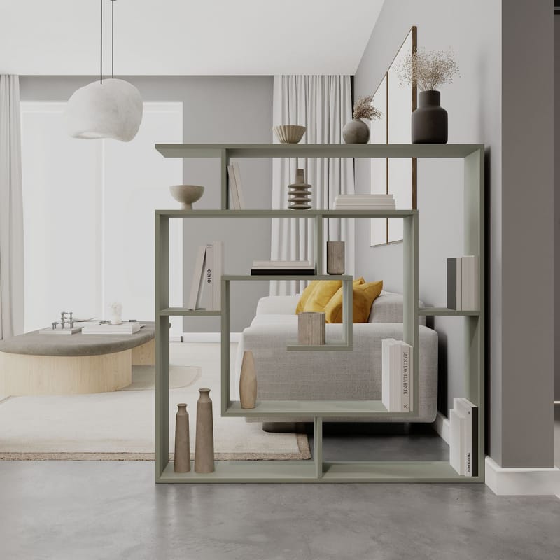 Labirent Bokhylle 125 cm - Ash Green - Oppbevaring - Hylle - Bokhylle