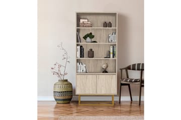 Laxus Bokhylle 80 cm - Beige - Oppbevaring - Hylle - Bokhylle