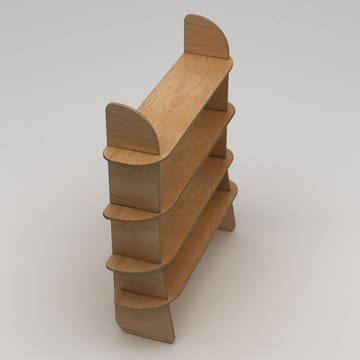 Ledina Bokhylle 150x160 cm - Naturlig tre - Oppbevaring - Hylle - Bokhylle