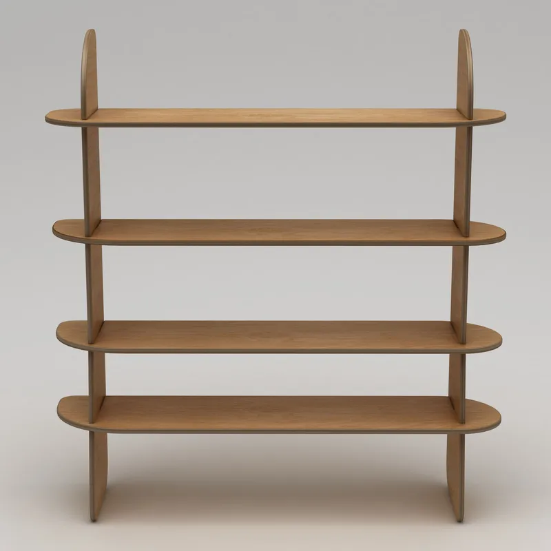 Ledina Bokhylle 150x160 cm - Naturlig tre - Oppbevaring - Hylle - Bokhylle