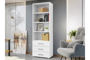 Lindesberg Bokhylle 63 cm - Hvit - Oppbevaring - Hylle - Bokhylle