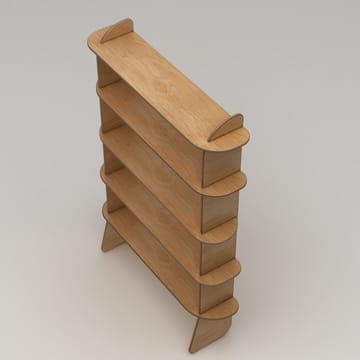 Molira Bokhylle 102x215 cm - Naturlig tre - Oppbevaring - Hylle - Bokhylle