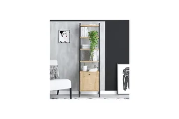 Monaia Bokhylle 44 cm - Eik/Sort - Oppbevaring - Hylle - Bokhylle