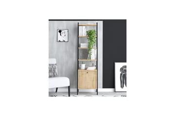 Monaia Bokhylle 44 cm - Eik/Sort - Oppbevaring - Hylle - Bokhylle