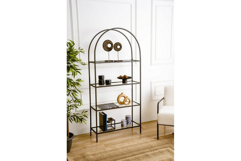 Monaia Bokhylle 80 cm - Sort - Oppbevaring - Hylle - Bokhylle