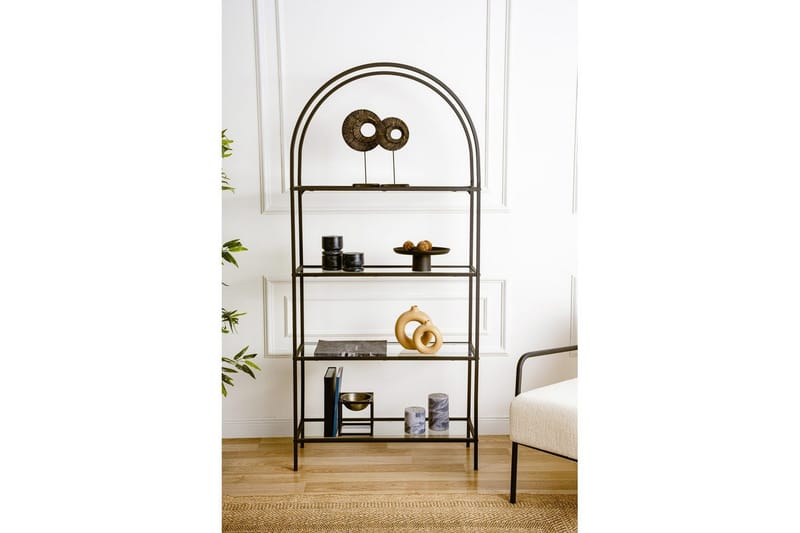 Monaia Bokhylle 80 cm - Sort - Oppbevaring - Hylle - Bokhylle