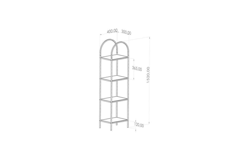Monaia Bokhylle 80 cm - Sort - Oppbevaring - Hylle - Bokhylle