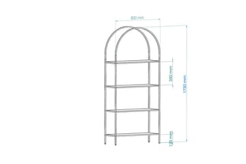 Monaia Bokhylle 80 cm - Sort - Oppbevaring - Hylle - Bokhylle