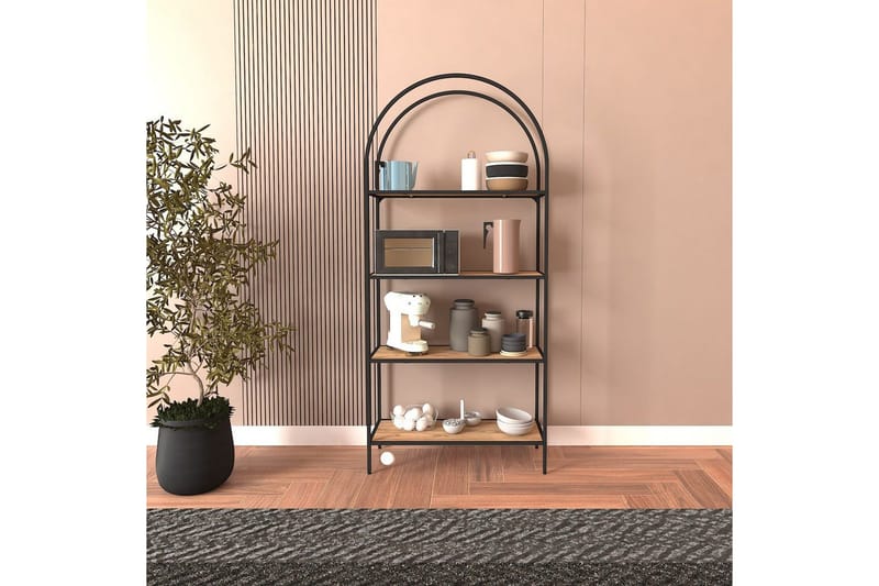 Monaia Bokhylle 80 cm - Sort/Natur - Oppbevaring - Hylle - Bokhylle