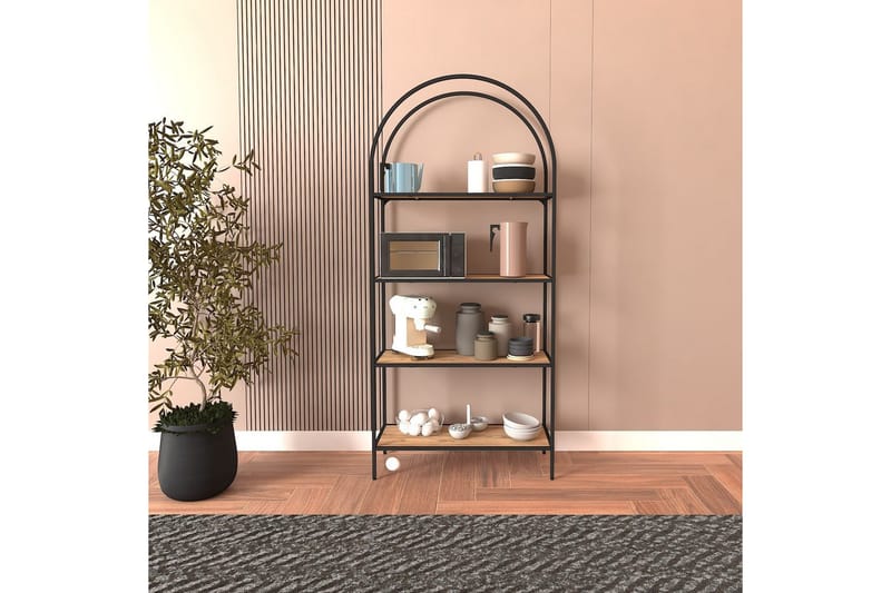 Monaia Bokhylle 80 cm - Sort/Natur - Oppbevaring - Hylle - Bokhylle