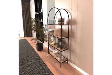 Monaia Bokhylle 80 cm - Sort/Natur - Oppbevaring - Hylle - Bokhylle