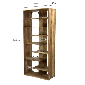 Moraro frittstående hylle 90 cm - Naturbrun - Oppbevaring - Hylle - Bokhylle