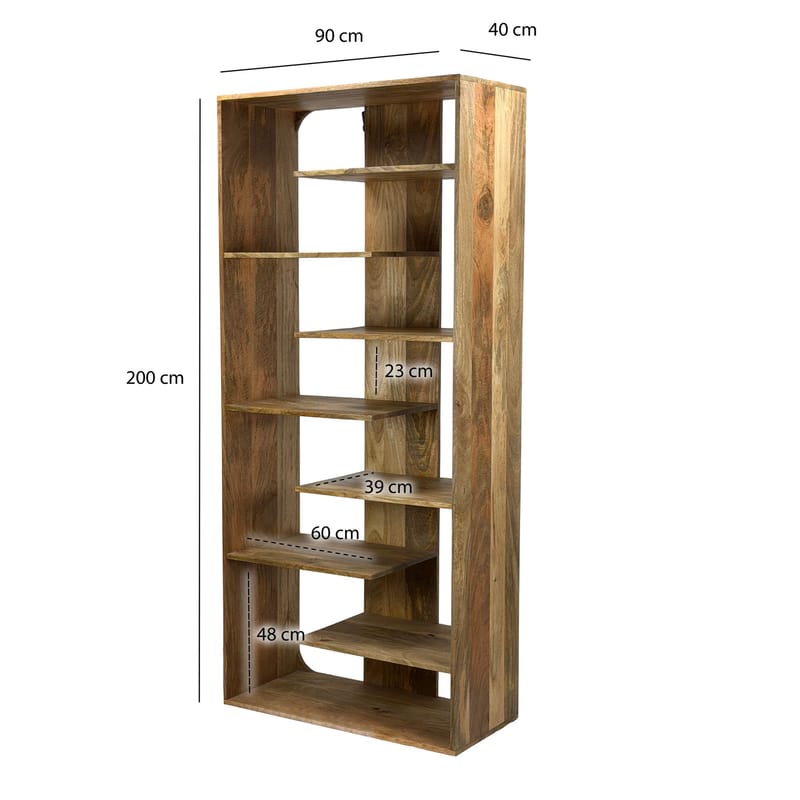 Moraro frittstående hylle 90 cm - Naturbrun - Oppbevaring - Hylle - Bokhylle
