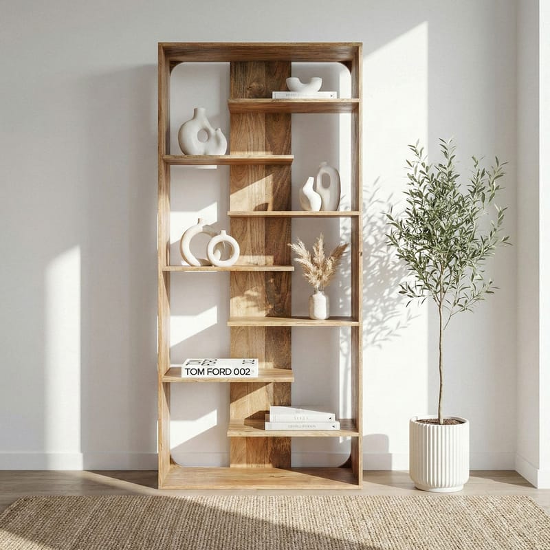 Moraro frittstående hylle 90 cm - Naturbrun - Oppbevaring - Hylle - Bokhylle