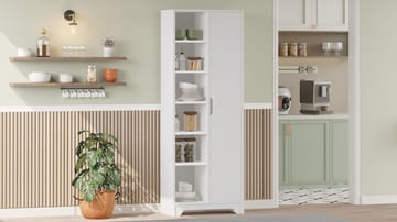 Multi Purpose Cabinet Homitis Hvit - Oppbevaring - Hylle - Bokhylle
