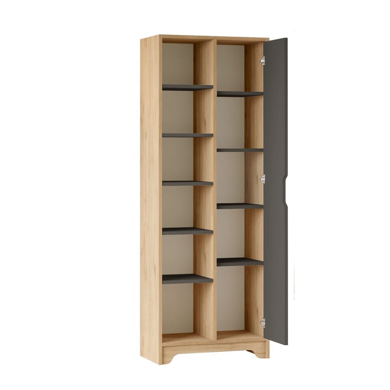 Multi Purpose Cabinet Homitis Eik antrasitt - Oppbevaring - Hylle - Bokhylle